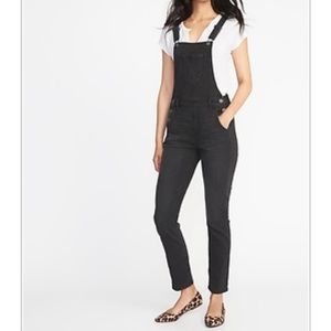 Old Navy Straight Black Jean Overall 16 Petite